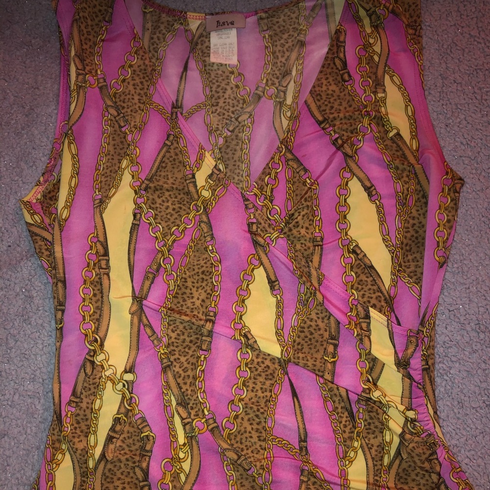 Vintage pink cheetah top